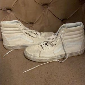 Women’s 8 white high top vans